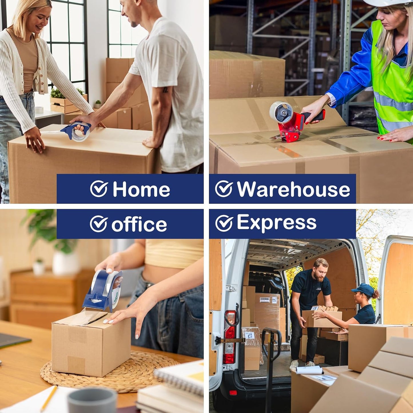 Clear Packing Tape (12 Rolls), Heavy Duty Packaging Tape for Shipping Packaging Moving Sealing, 2 inches Wide, 65 Yards Per Roll