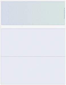 Best Security Prismatic Top Check, Blank Computer Check Paper with Cube, Blue to Green Background, Perfs, 500/Pk