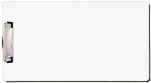 8.5x14 Clipboard Acrylic Panel Featuring a Low Profile Clip White