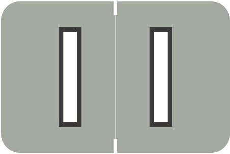 Doctor Stuff - File Folder Labels, Alphabet Letter I, Barkley/Sycom FABKM - BRAM Series Compatible Alpha Stickers, Gray, 1" x 1-1/2", 126 Labels/Package