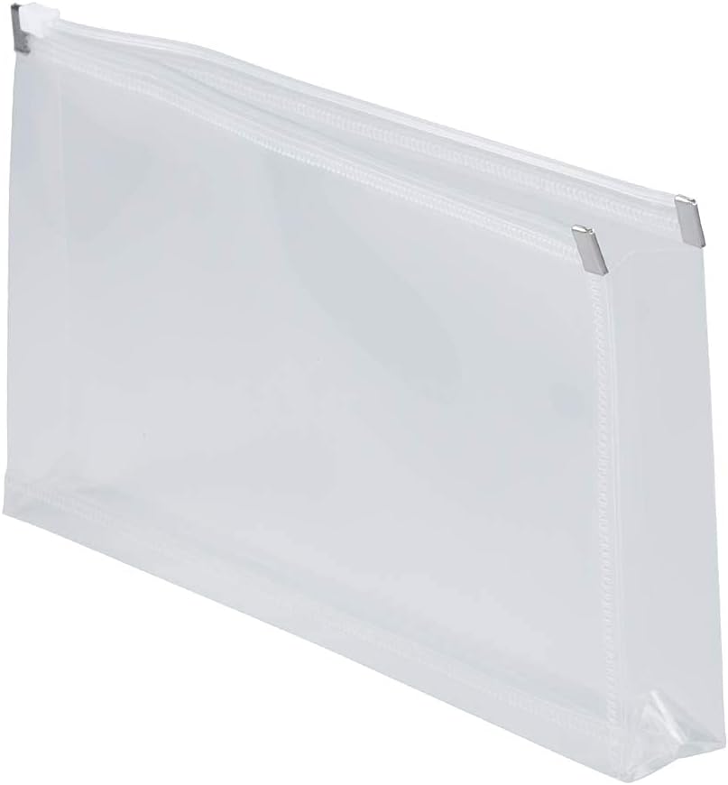 JAM PAPER Plastic Envelopes with Zip Closure - #10 Booklet Wallet - 5 x 10 - Clear - 12/Pack