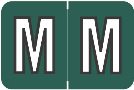 Doctor Stuff - File Folder Labels, Alphabet Letter M, Barkley/Sycom FABKM - BRAM Series Compatible Alpha Stickers, Dark Green, 1" x 1-1/2", 126 Labels/Package