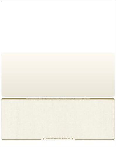 Business Voucher Check Stock - Computer Laser Checks - 1000 Sheets, Check on Bottom, Gold Diamond