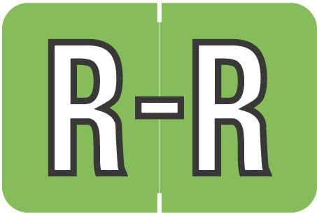 Doctor Stuff - File Folder Labels, Alphabet Letter R, Barkley/Sycom FABKM - BRAM Series Compatible Alpha Stickers, Green, 1" x 1-1/2", 126 Labels/Package