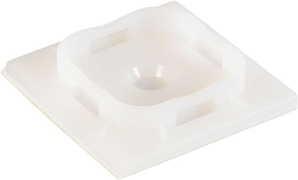 GTSE 18,000 Full Carton Of White/Clear Screw Mounts, Zip Ties Up To 0.2" Wide, Saddle Type Zip Tie Anchors