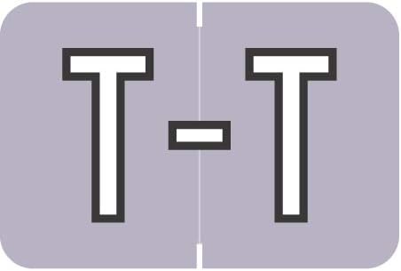 Doctor Stuff - File Folder Labels, Alphabet Letter T, Barkley/Sycom FABKM - BRAM Series Compatible Alpha Stickers, Lavender, 1" x 1-1/2", 126 Labels/Package