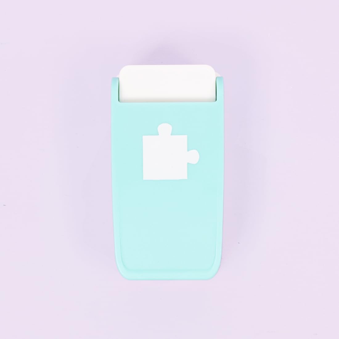 Craftelier - Multimaterial Puzzle Piece Shaped Punch for Decorating Scrapbooking and Craft Projects | Suitable for Many Materials | Piece Size 1“ x 1” (2.54 x 2.54 cm) | Turquoise Color