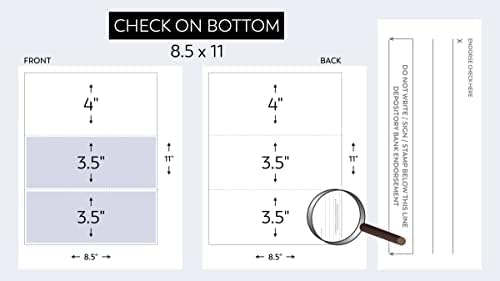Compuchecks 2500 Blank Check On Bottom Stock Paper Compatible with QuickBooks and Versa Check (Green Diamond) Print Easy Your Secure Computer Laser Checks for Business Payroll Or Personal Use