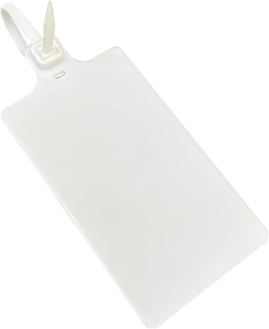 Blank Waterproof Plastic Tags for Labeling Marker Ties Large Tag Fastener Zip Tie Label Security Seal Tags 2.28"×3.94" 200pcs,White