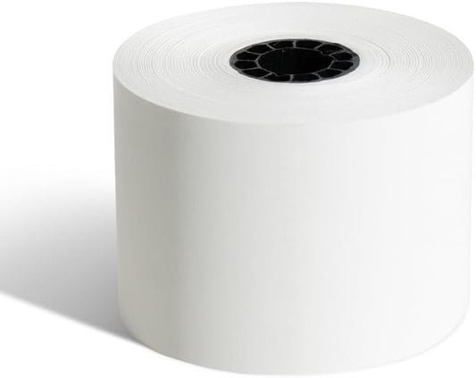 44mm 1-3/4"" x 150' 1-Ply Bond Paper Rolls, 25 Rolls, Compatible with Sharp ER A-320 330 4100 460 470 Register Tape, and More