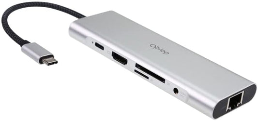 9-in-1 USB C Hub Multiple Adapter, 3 USB 3.0 Ports up to 5Gbps Transfer, 4K@30Hz HDMI, 60W PD, SD/TF Card Reader, 3.5mm Audio Jack & Ethernet, USB-C Hub for MacBook and Other Type-C Devices