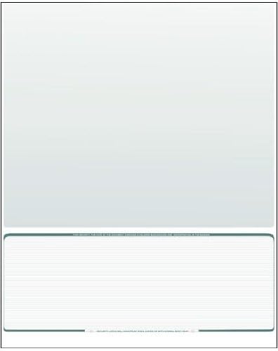 Compuchecks 2500 Blank Check On Bottom Stock Paper Compatible with QuickBooks and Versa Check (Green Pinstripe) Print Easy Your Secure Computer Laser Checks for Business Payroll Or Personal Use