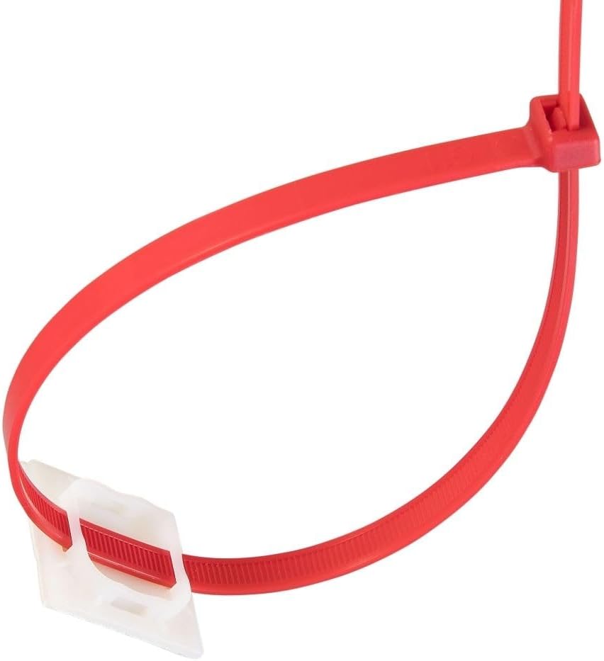 GTSE 18,000 Full Carton Of White/Clear Screw Mounts, Zip Ties Up To 0.2" Wide, Saddle Type Zip Tie Anchors