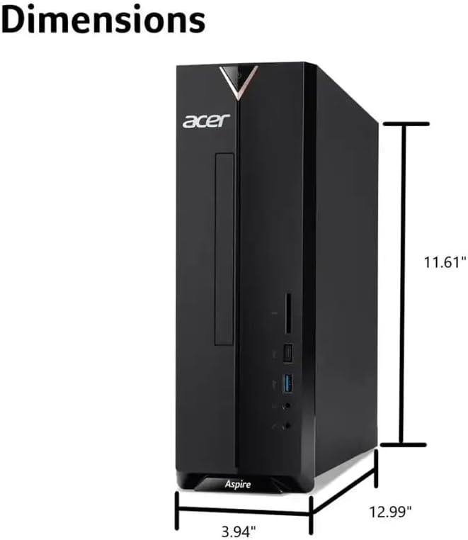 acer Aspire Desktop | 32GB RAM | 1.5TB Storage (1TB SSD+512GB Docking Station Set | Windows 11 Pro with Microsoft Office Trial | Dual-Core Intel Celeron | Keyboard & Mouse | Wi-Fi | Black
