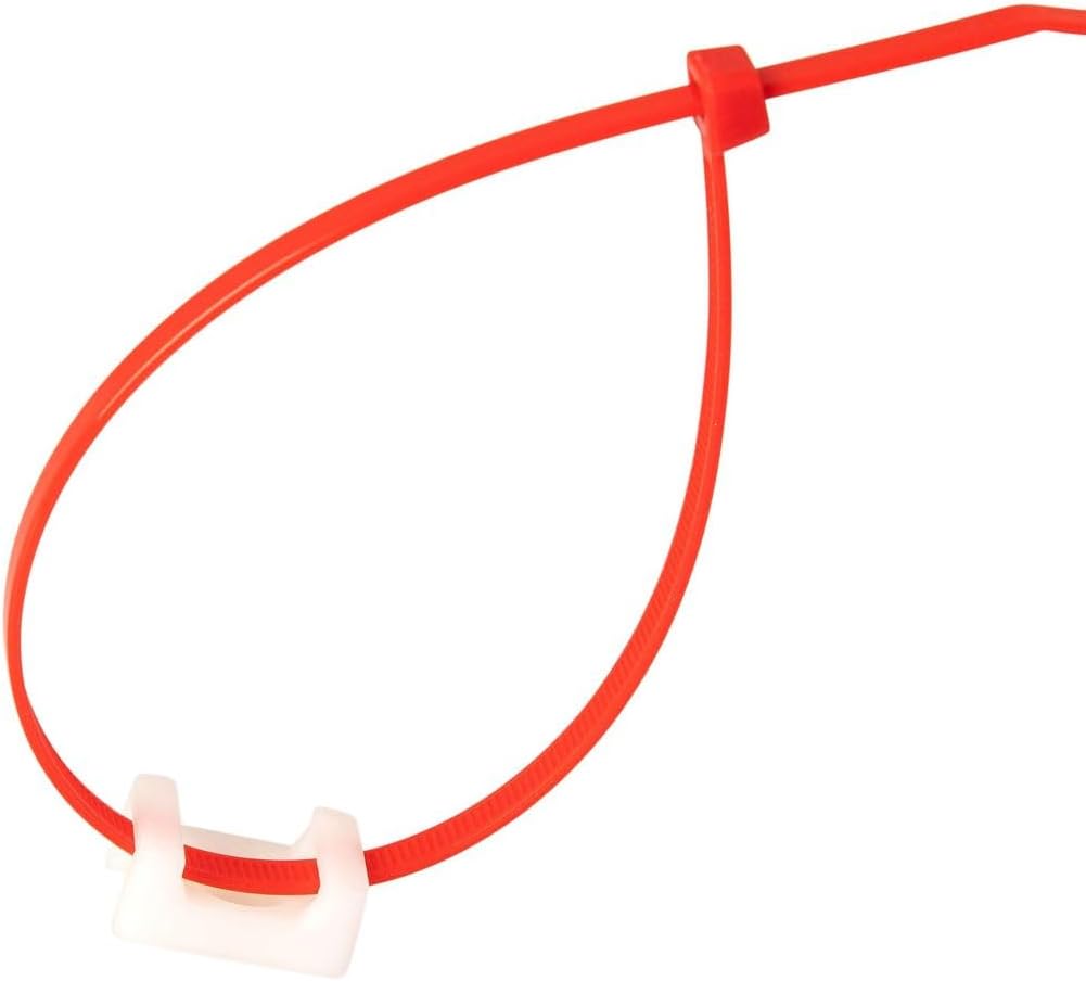 GTSE 100 Pack Of White/Clear Screw Mounts, Zip Ties Up To 0.35" Wide, Saddle Type Zip Tie Anchors