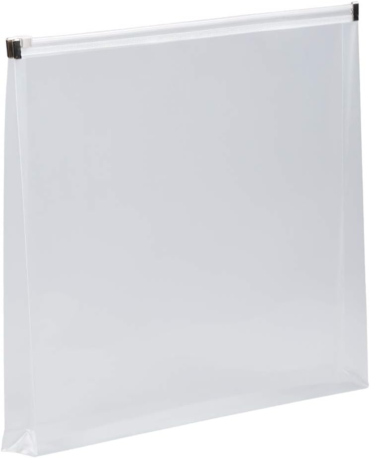 JAM PAPER Plastic Envelopes with Zip Closure - Letter Booklet - 9 3/4 x 13 - Clear - 12/Pack