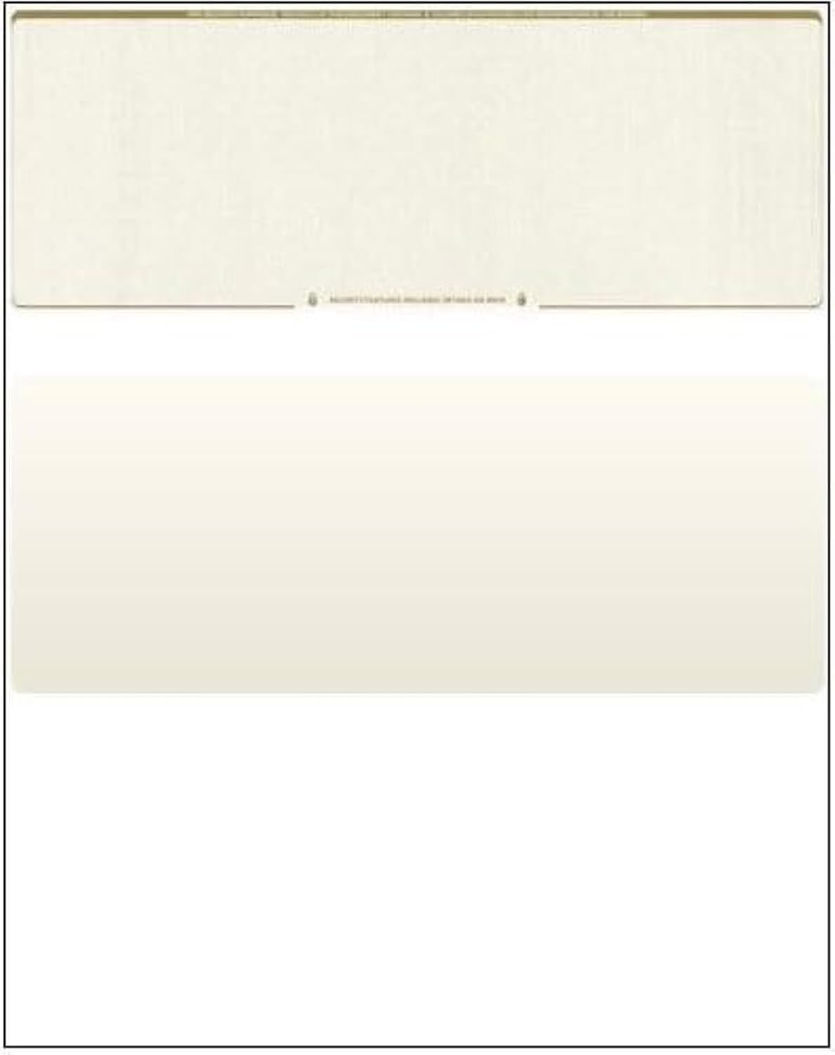 Compuchecks Gold Diamond Blank Check Paper - 500 Pack, 8.5 x 11 Inches, Laser & Inkjet Compatible, Security Business Checks with Voucher