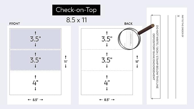 Compuchecks Top Blank Check Paper - 250 Pack, Quick-Books & Laser Printer Compatible - Security Business Checks with Voucher - 8.5" x 11" Burgundy Marble