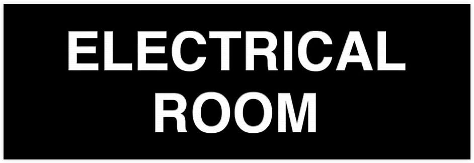 All Quality Basic Electrical Room Sign | Durable Construction | Building Safety - Black - Medium (1 Pack)