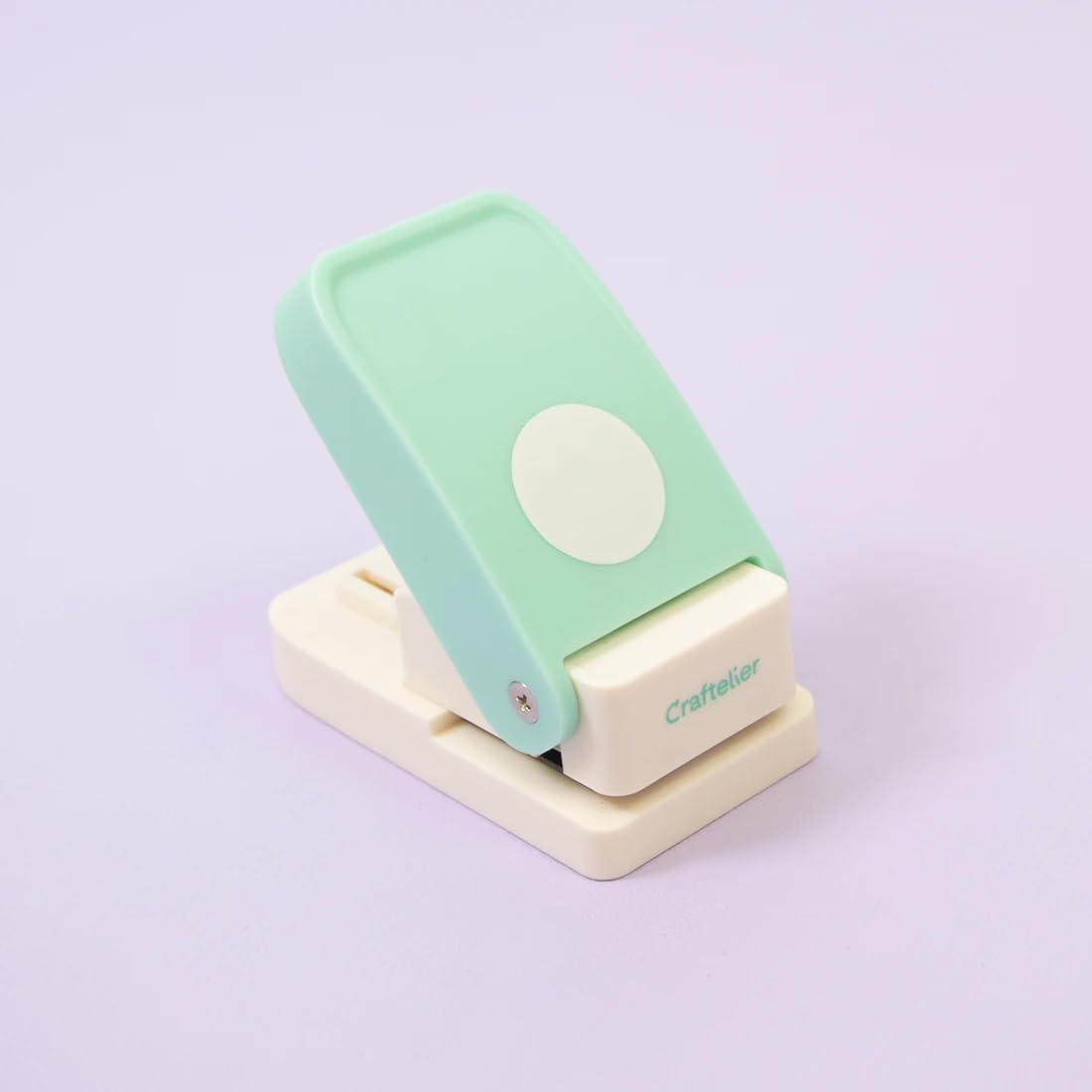 Craftelier - Multimaterial Circle Shaped Punch for Decorating Card Making, Scrapbooking and Craft Projects | Suitable for Many Materials | Circle Diameter 2.54 cm (1”) | Turquoise Color