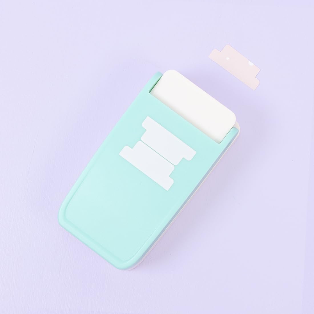 Craftelier - Multimaterial Tab Shaped Punch for Creating Custom Tabs on Craft Projects | Suitable for Many Materials | Tab Size 4 x 1.5 cm (1.57“ x 0.39”) | Turquoise Color