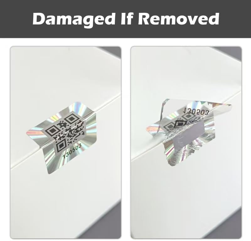 500pcs QR Code Hologram Warranty Void Sticker，Tamper Proof Security Seal Labels with Serial Number,Tamper evident Sticker(1x1 inch)…