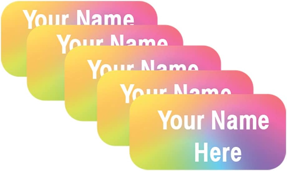 Personalized Waterproof Name Labels Press and Stick Custom Name Stick on Clothing Labels. Customized Up to 3 Lines Great for Camp & Daycare