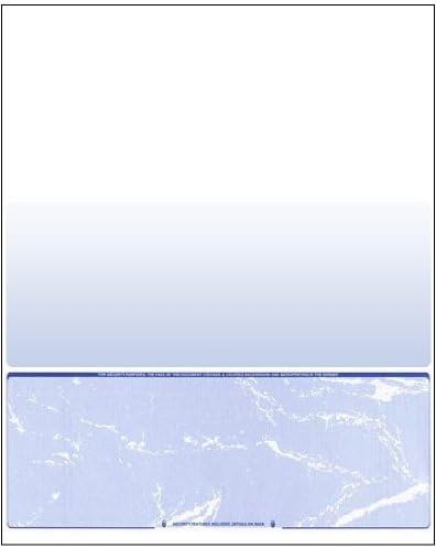 Business Voucher Check Stock - Computer Laser Checks - 1000 Sheets, Check on Bottom, Blue Marble