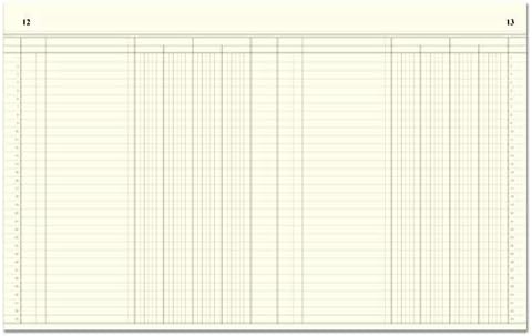 BookFactory Account Book Ledger Book Accounting Notebook (4 Column Four Columns Columnar Book Format) - 96 Pages, 8'' x 10'', Burgundy Cover, Section Sewn Hardbound (ACT-096-S4CM-A-LMT160)-AX