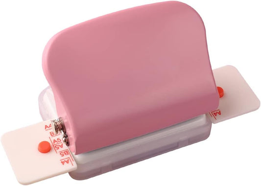 Bisofice KW-Trio 6-Hole Paper Punch Handheld Metal Hole Puncher 5 Sheet Capacity 6mm for A4 A5 B5 Notebook Scrapbook Diary Planner