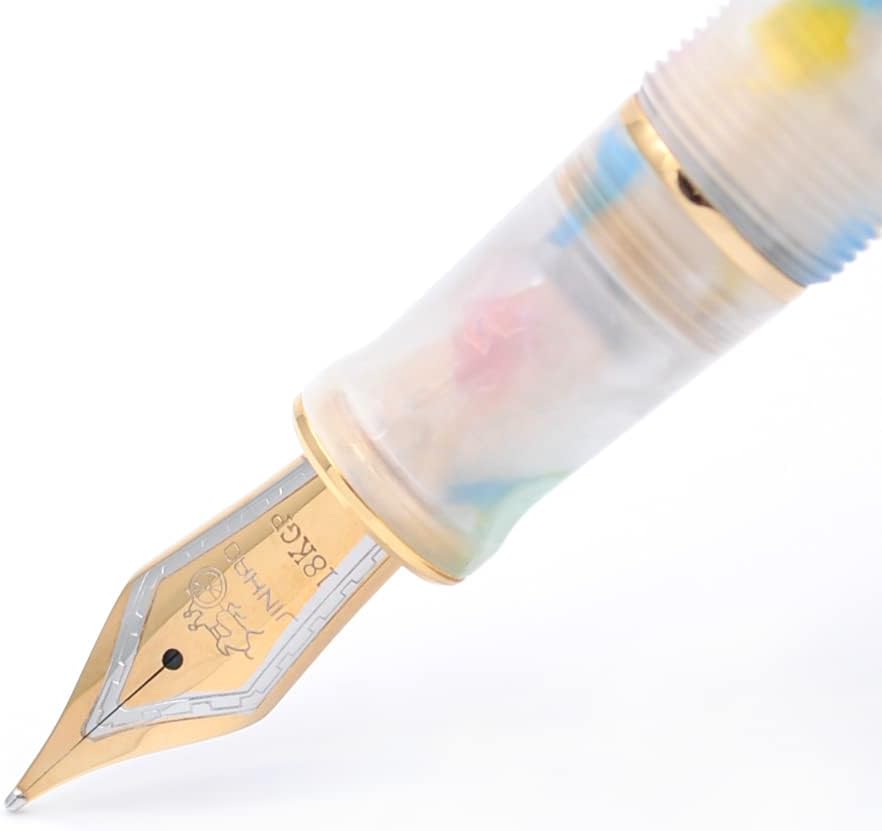 JINHAO 100 Fountain Pen with Ink Converter (Medium Nib 0.7mm, Colorful)
