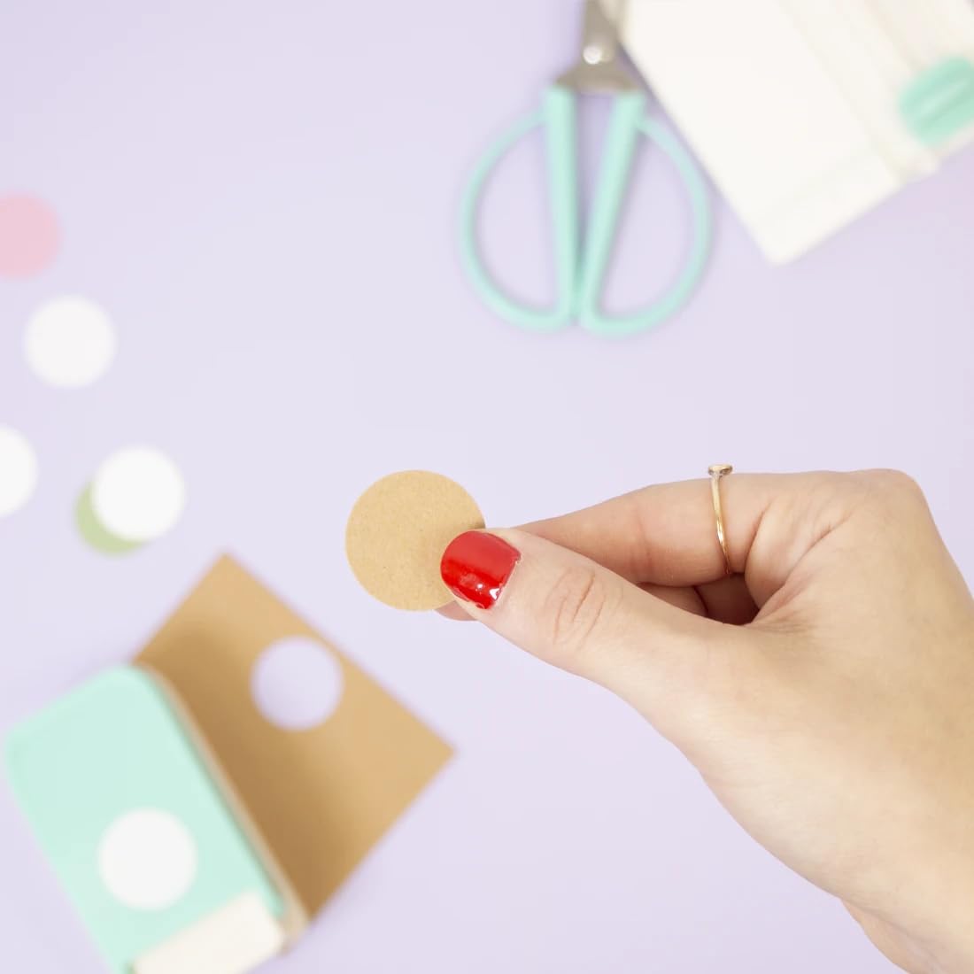 Craftelier - Multimaterial Circle Shaped Punch for Decorating Card Making, Scrapbooking and Craft Projects | Suitable for Many Materials | Circle Diameter 2.54 cm (1”) | Turquoise Color