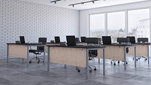 OBEX Modesty Desk PET Privacy Screen Acoustic Sound Absorbing Panel Ideal for Reception, Student Table or Office Cubicles Workstations, 24" x 72", Sand