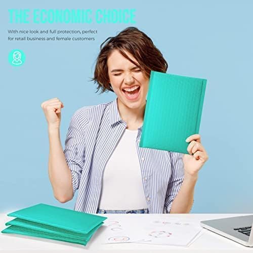 Fuxury Bubble Mailers 6x10" Teal Padded Envelopes 9600Pack Strong Adhesion Thick Padded Mailers for Small Business Mailing Small Items,Jewelry,Makeup