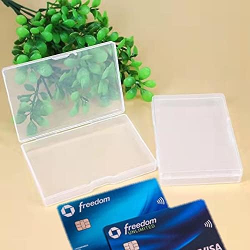8 Pack Business Card Case,Credit Cards Case,plastic Business Card Holder,plastic Business Card Container with Hinged Lid for Card,Accessories,Crafts,Learning Supplies,Screws,Drills