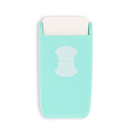 Craftelier - Multimaterial Rounded Tab Shaped Punch for Creating Custom Tabs on Craft Projects | Suitable for Many Materials | Tab Size 4 x 2.7 cm (1.6“ x 1.1”) | Turquoise Color