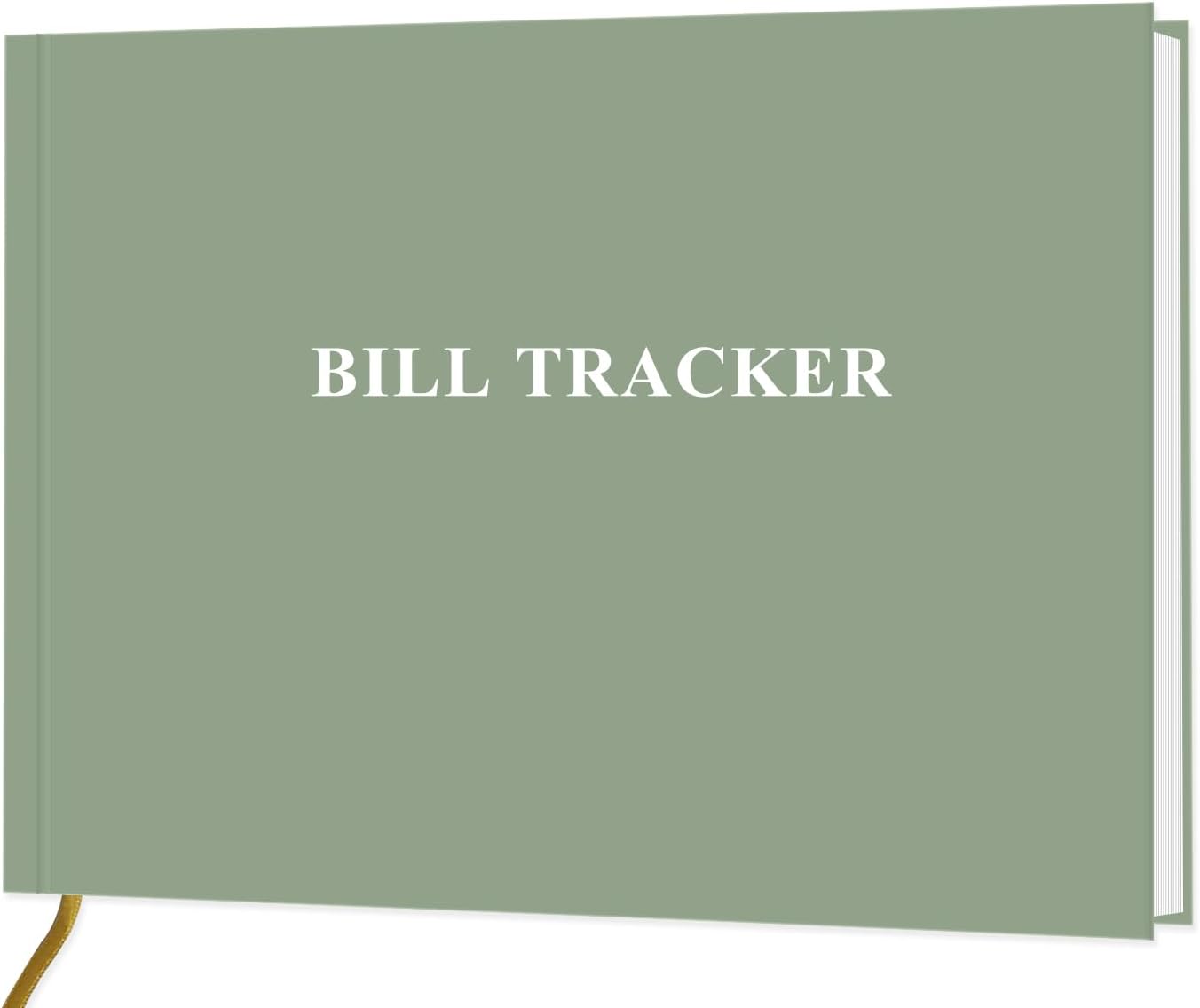 Bill Tracker Notebook - Monthly Bill Organizer & Planner for Personal Budgeting Financial, Payments Checklist Organizer, 7" x 10", Green