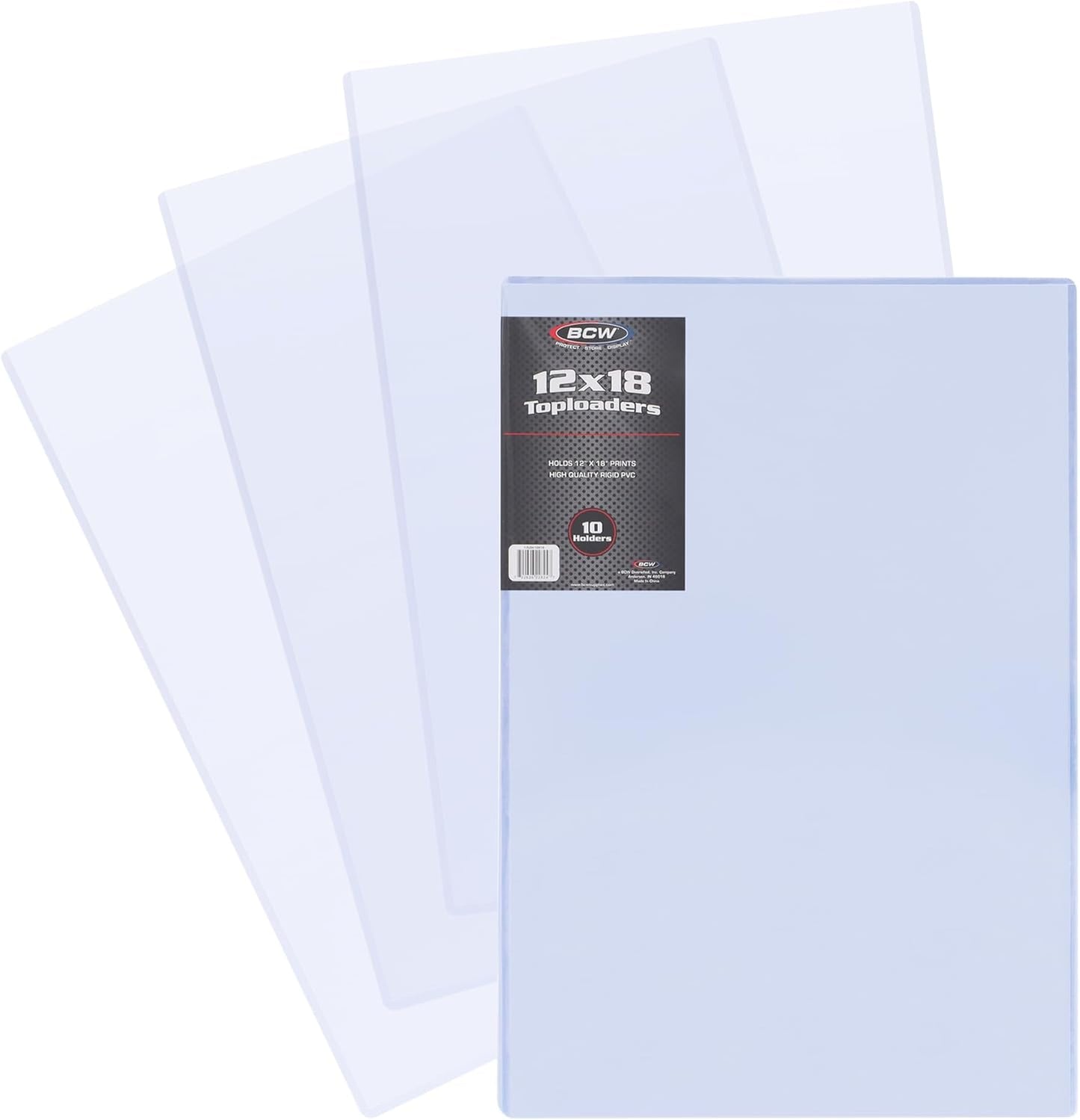 BCW 12x18 Topload Holder - 10ct | Rigid Plastic Protection for 12x18 Lithographs, Posters, Prints | Durable Clear Sleeves for Photos, Artwork, Documents | Safe Storage and Display