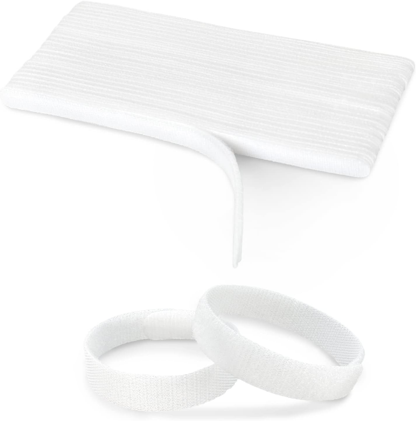 50PCS Reusable Adjustable Cable Ties, Microfiber Cloth Used for Computer Link Cable Cord Management (white)