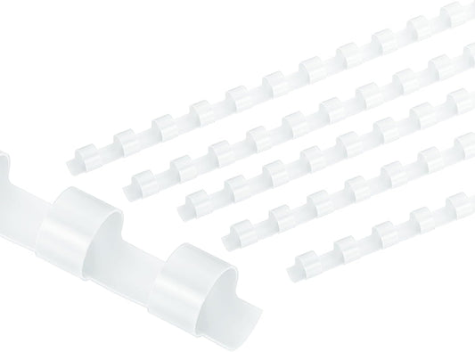 PATIKIL 8mm (5/16") Plastic Binding Combs, 50 Pcs 21 Rings Comb Binding Spines 40 Sheet Capacity Letter Size for Binding Paper Sheets, White
