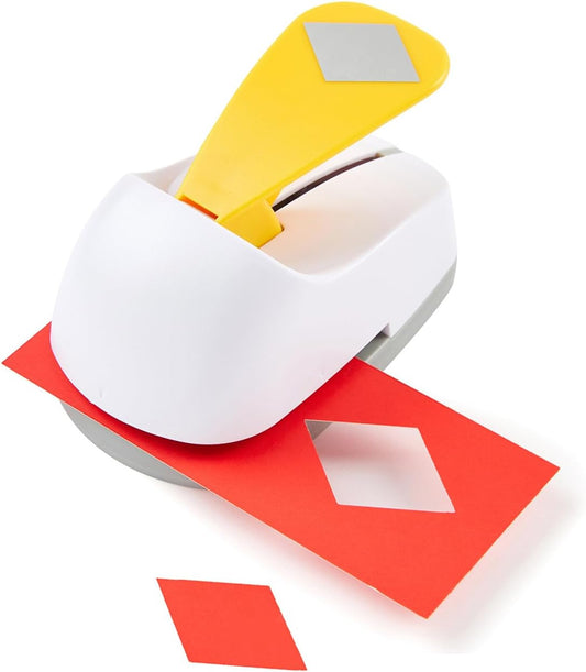 Craft Lever Punch 2 inch Rhombus Paper Punch Professional Tool for Paper Crafting DIY Projects，Gifts，Stationery，Education，Greeting Cards Arts Fun Projects