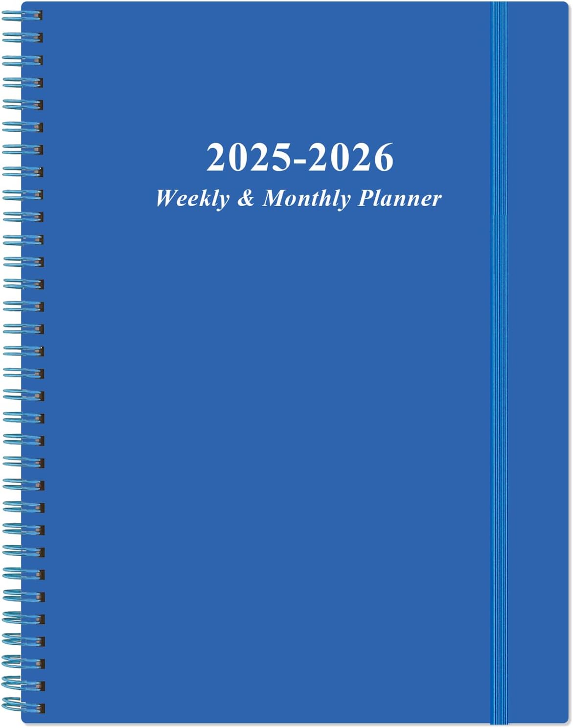 2025-2026 Planner - Academic Planner 2025-2026 from July 2025 to June 2026 with 12 Monthly Tabs, Flexible Cover, Inner Pocket, 8.5" x 11", Blue