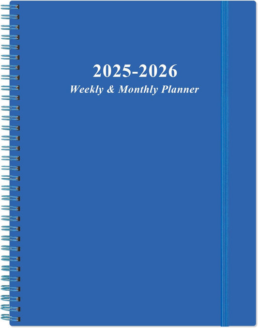 2025-2026 Planner - Academic Planner 2025-2026 from July 2025 to June 2026 with 12 Monthly Tabs, Flexible Cover, Inner Pocket, 8.5" x 11", Blue