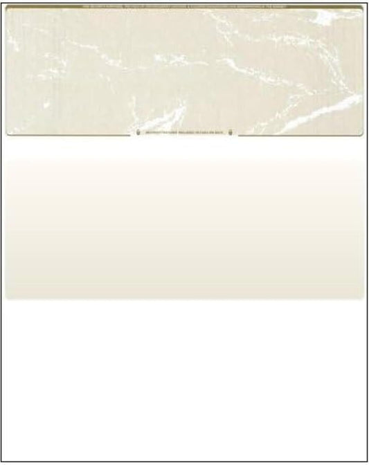 Compuchecks Check on Top Blank Check Paper - 1000 Pack, Quick-Books & Laser Printer Compatible - Security Business Checks with Voucher - 8.5" x 11" Gold Marble