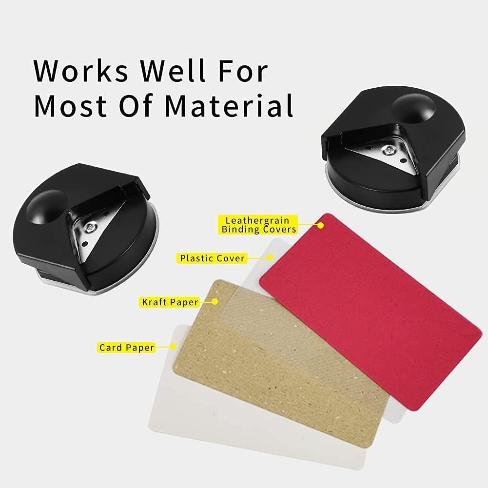 4mm Corner Rounder Punch, Steel Paper Corner Cutter for Photo Albums Invitations Cards, Precise Rounding Tool with Adjustable Guide