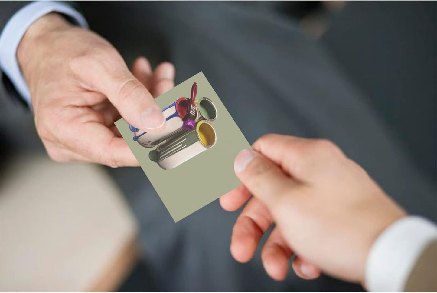 Custom Business Cards Personalized Business Cards for Small Business 300gsm Matte Paper Front & Back Sides Printed 3.5" x 2" - Painting Service Template