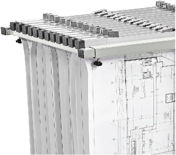 Adir Mobile Blueprint Storage Rack - Adjustable and Portable Vertical Blueprint Holder for Plans, Maps, Posters and Drawings. File Organizer Stand for Home, Office and Construction Sites