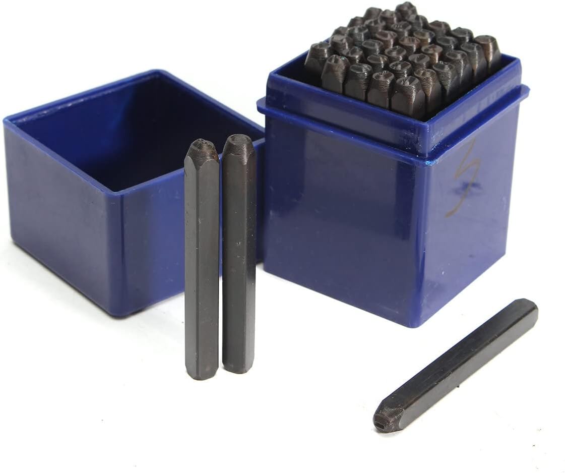 36pcs 3mm Steel Alphabet Stamping Pressing Kit Letter and Number Stamp Punch Set