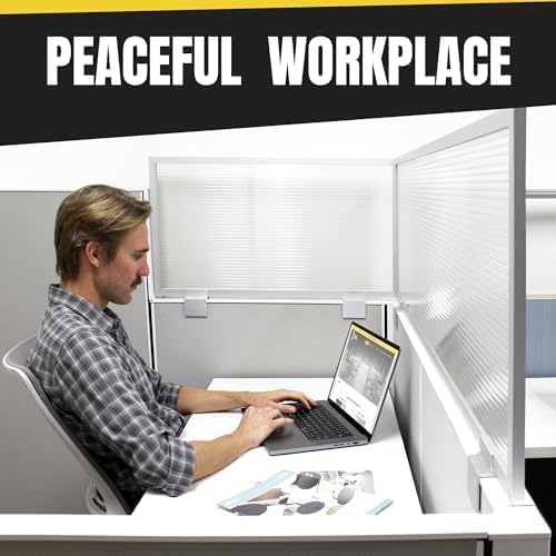 OBEX Screen Extender Polycarbonate Desk Privacy Panel & Divider for Office Cubicle, 24" x 60", Translucent
