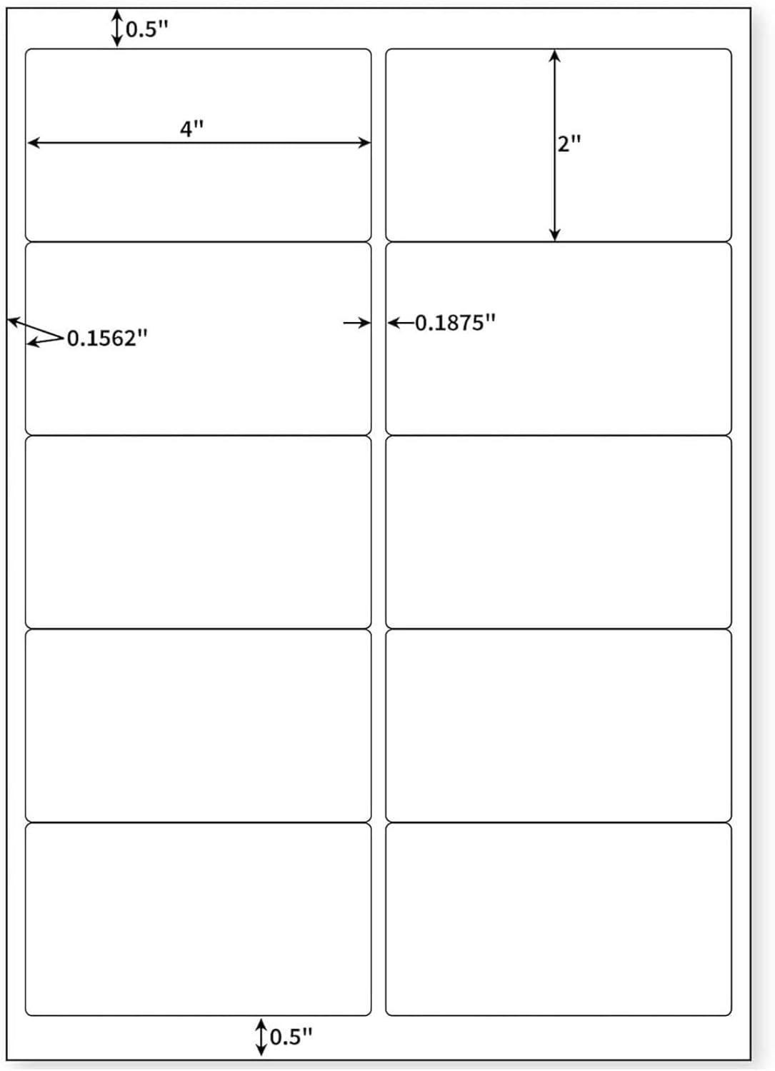 2" x 4" Mailing Labels,3000 Sheets Shipping Labels Printable White Sticker Labels for Laser/Inkjet Printer,Permanent Adhesive Address Labels,10 Labels per Sheet